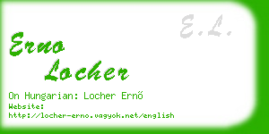 erno locher business card